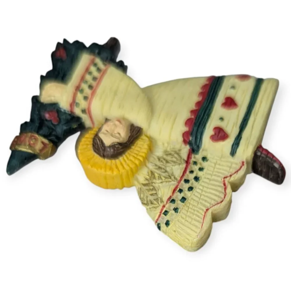 Vintage 1998 Christmas Angel Resin Pin/Brooch